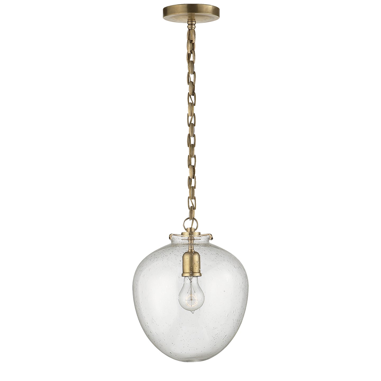 Visual Comfort Signature Canada - TOB 5226HAB/G2-SG - One Light Pendant - Katie Acorn - Hand-Rubbed Antique Brass