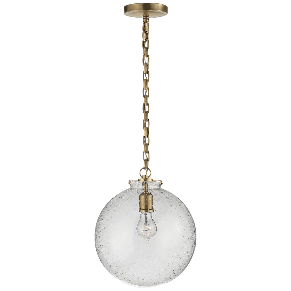 Visual Comfort Signature Canada - TOB 5226HAB/G4-SG - One Light Pendant - Katie Globe - Hand-Rubbed Antique Brass