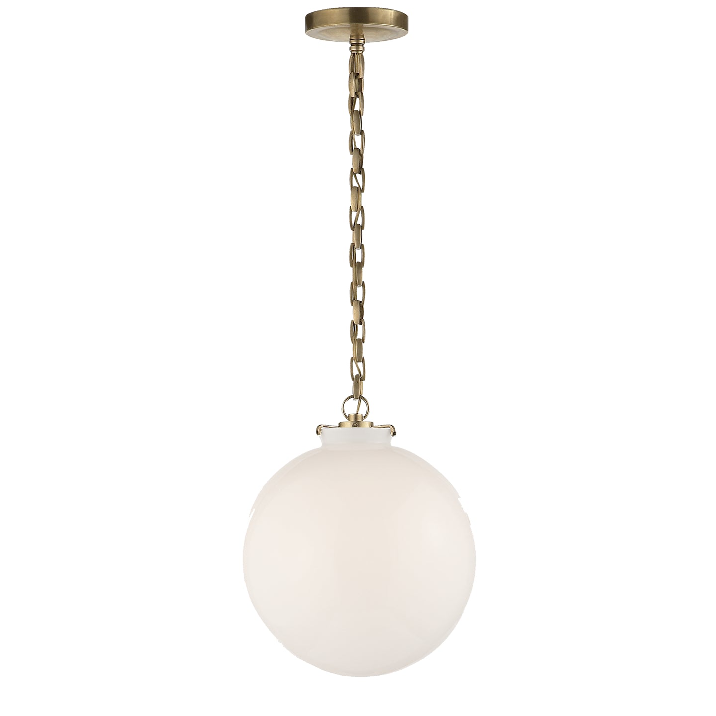 Visual Comfort Signature Canada - TOB 5226HAB/G4-WG - One Light Pendant - Katie Globe - Hand-Rubbed Antique Brass