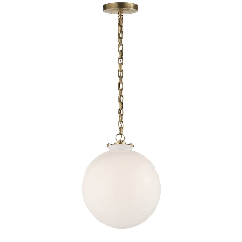 Visual Comfort Signature Canada - TOB 5226HAB/G4-WG - One Light Pendant - Katie Globe - Hand-Rubbed Antique Brass
