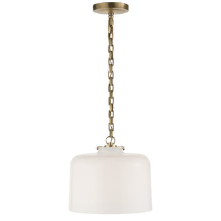 Visual Comfort Signature Canada - TOB 5226HAB/G5-WG - One Light Pendant - Katie Dome - Hand-Rubbed Antique Brass