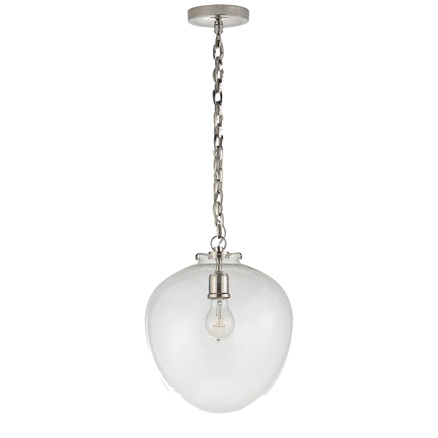 Visual Comfort Signature Canada - TOB 5226PN/G2-CG - One Light Pendant - Katie Acorn - Polished Nickel