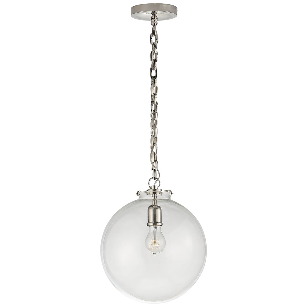 Visual Comfort Signature Canada - TOB 5226PN/G4-CG - One Light Pendant - Katie Globe - Polished Nickel