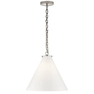 Visual Comfort Signature Canada - TOB 5226PN/G6-WG - One Light Pendant - Katie Conical - Polished Nickel