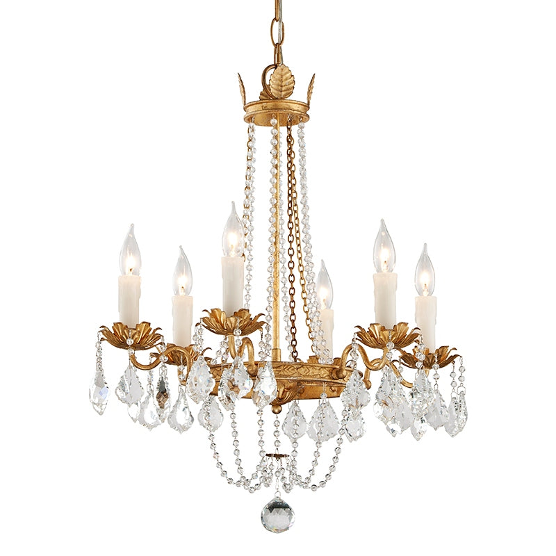 Troy Lighting Canada - F5365-VGL - Six Light Chandelier - Viola - Vintage Gold Leaf