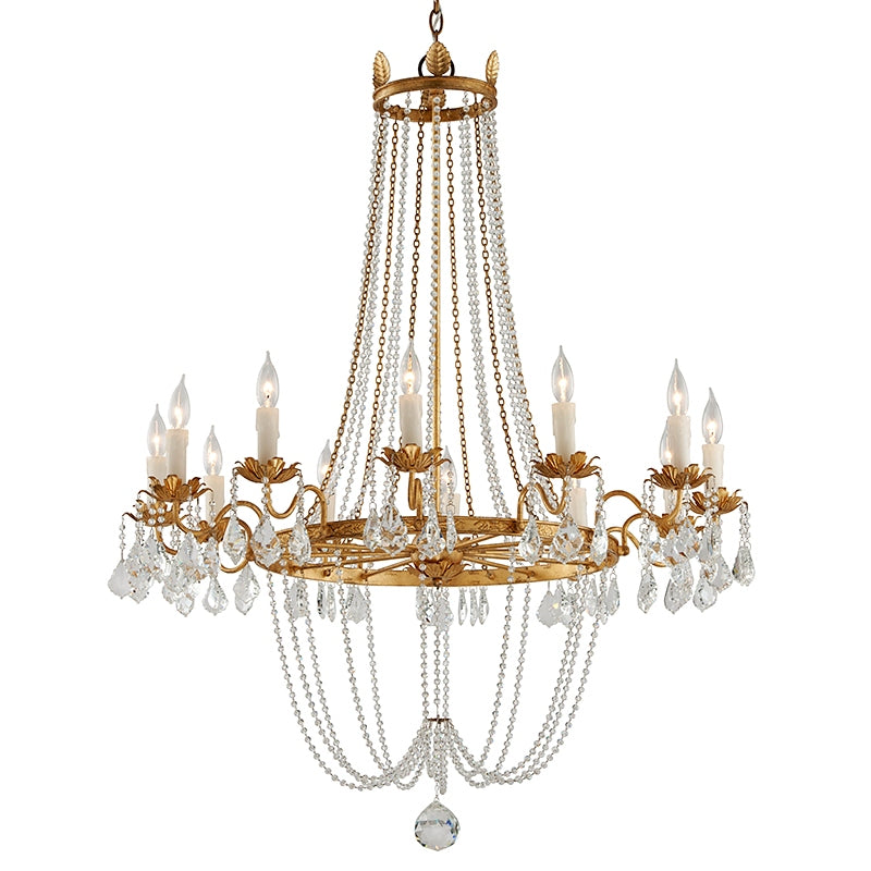 Troy Lighting Canada - F5367-VGL - 12 Light Chandelier - Viola - Vintage Gold Leaf