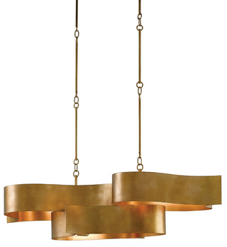 Athena Gold Oval Chandelier