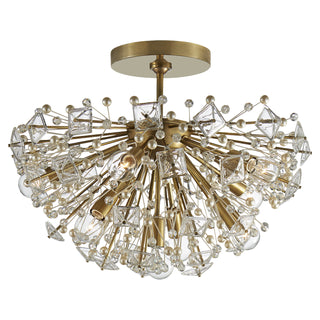 Dickinson Nine Light Semi Flush Mount