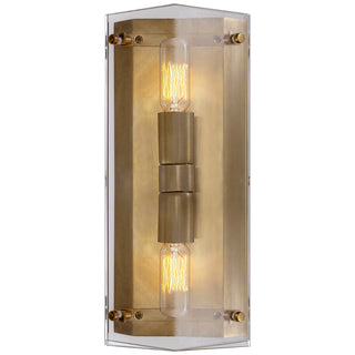 Visual Comfort Signature Canada - ARN 2043CG - Two Light Wall Sconce - Clayton - Crystal and Hand-Rubbed Antique Brass