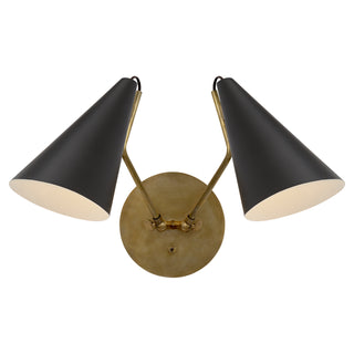 Visual Comfort Signature Canada - ARN 2059HAB-BLK - Two Light Wall Sconce - Clemente - Hand-Rubbed Antique Brass