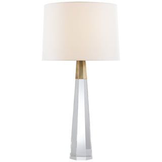 Visual Comfort Signature Canada - ARN 3026CG/HAB-L - Two Light Table Lamp - Olsen - Crystal with Brass