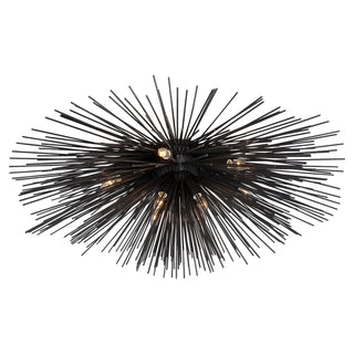 Visual Comfort Signature Canada - KW 4070AI - Ten Light Flush Mount - Strada - Aged Iron