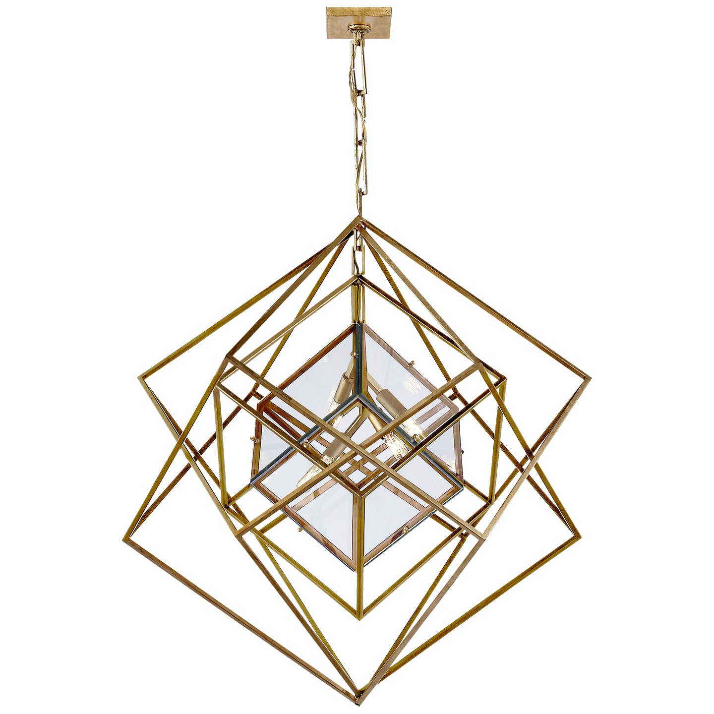 Visual Comfort Signature Canada - KW 5021G-CG - Four Light Chandelier - Cubist - Gild