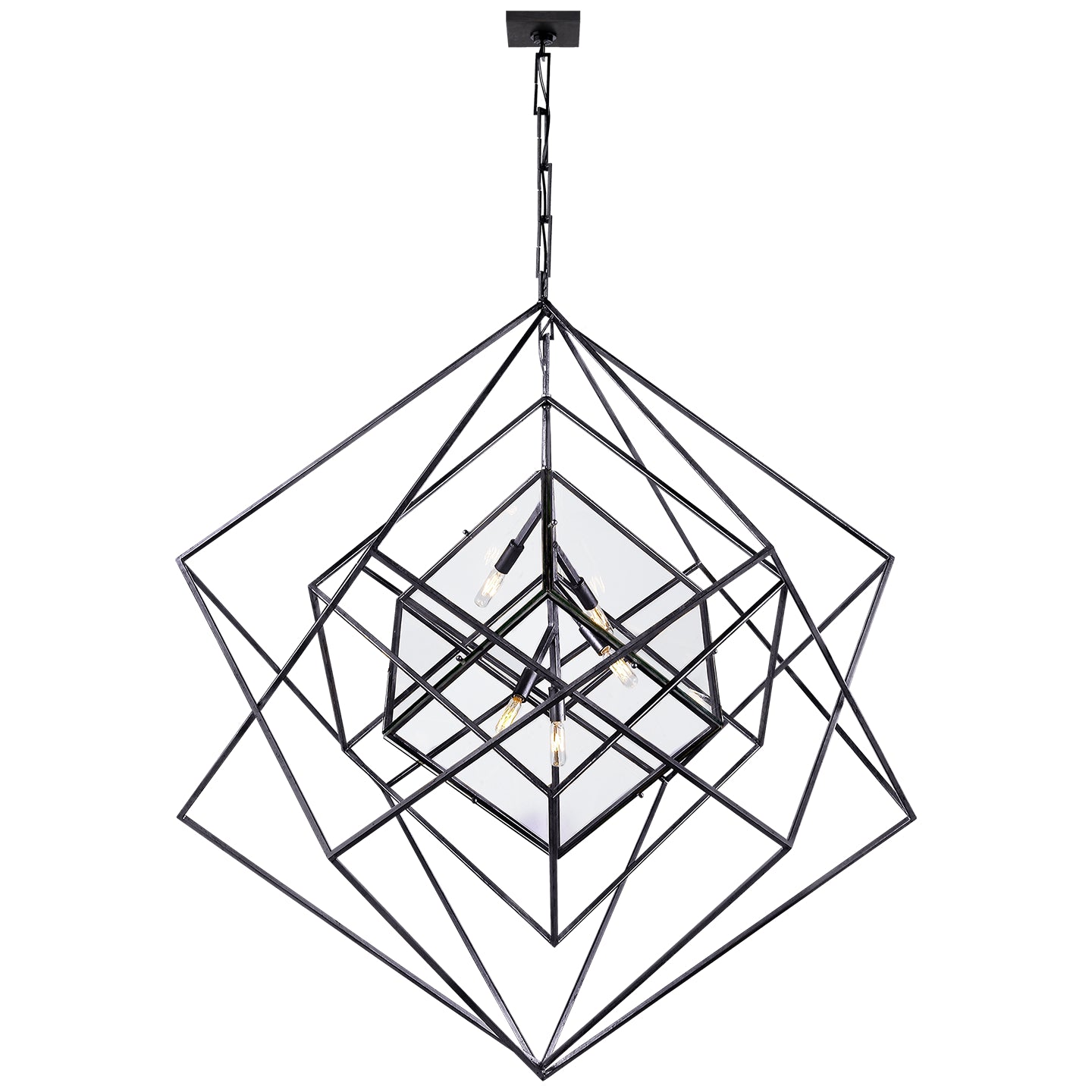 Visual Comfort Signature Canada - KW 5022AI-CG - Five Light Chandelier - Cubist - Aged Iron