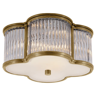Visual Comfort Signature Canada - AH 4014NB/CG-FG - Two Light Flush Mount - Basil - Natural Brass with Clear Glass