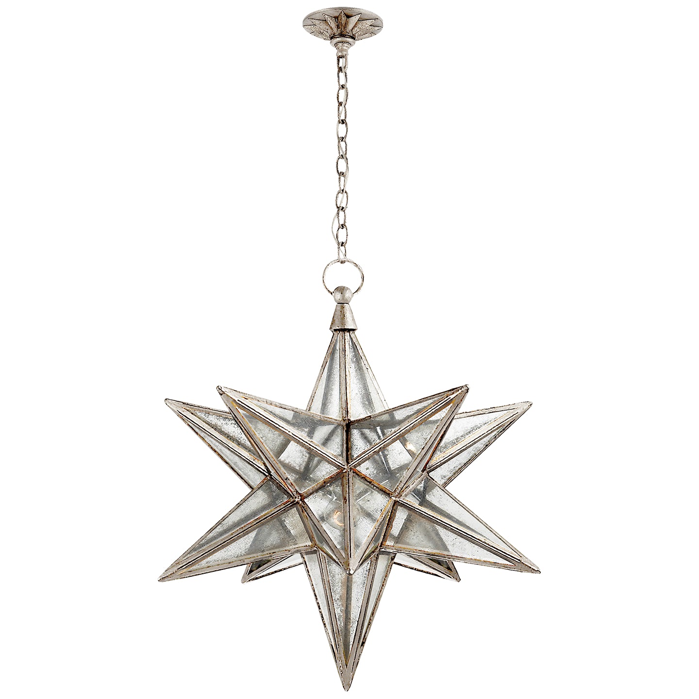 Visual Comfort Signature Canada - CHC 5212BSL-AM - One Light Lantern - Moravian Star - Burnished Silver Leaf