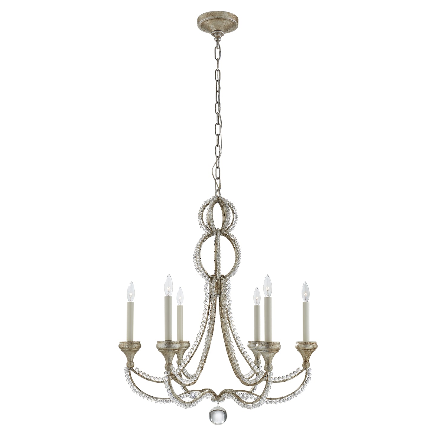 Visual Comfort Signature Canada - NW 5030VS - Six Light Chandelier - Milan - Venetian Silver