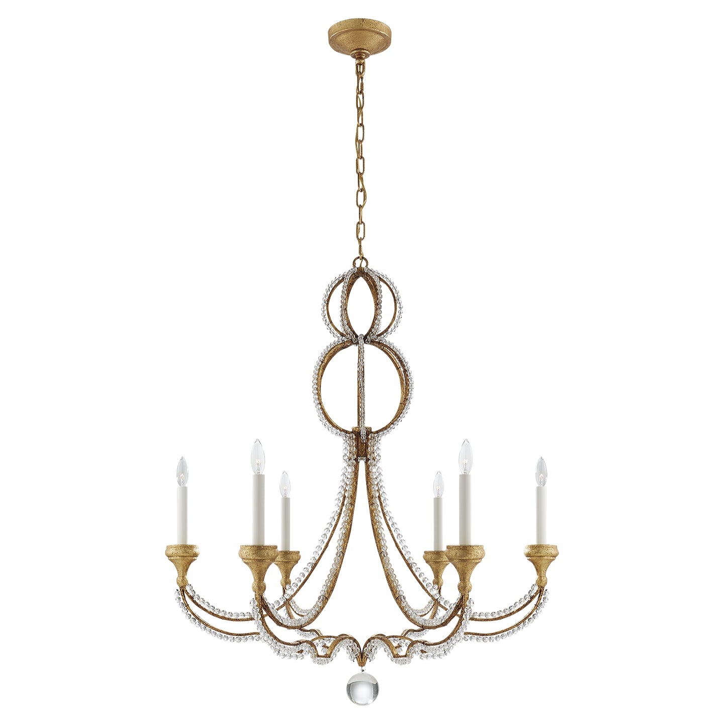 Visual Comfort Signature Canada - NW 5031VG - Six Light Chandelier - Milan - Venetian Gold