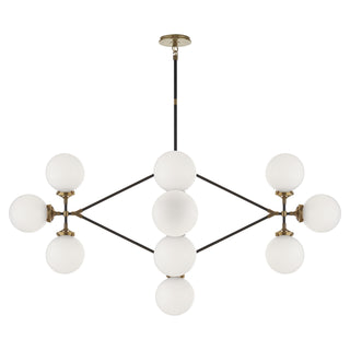 Visual Comfort Signature Canada - S 5024HAB/BLK-WG - 14 Light Chandelier - Bistro - Hand-Rubbed Antique Brass and Black
