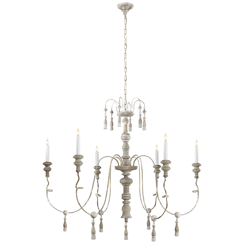 Visual Comfort Signature Canada - SK 5004BW - Six Light Chandelier - Michele - Belgian White