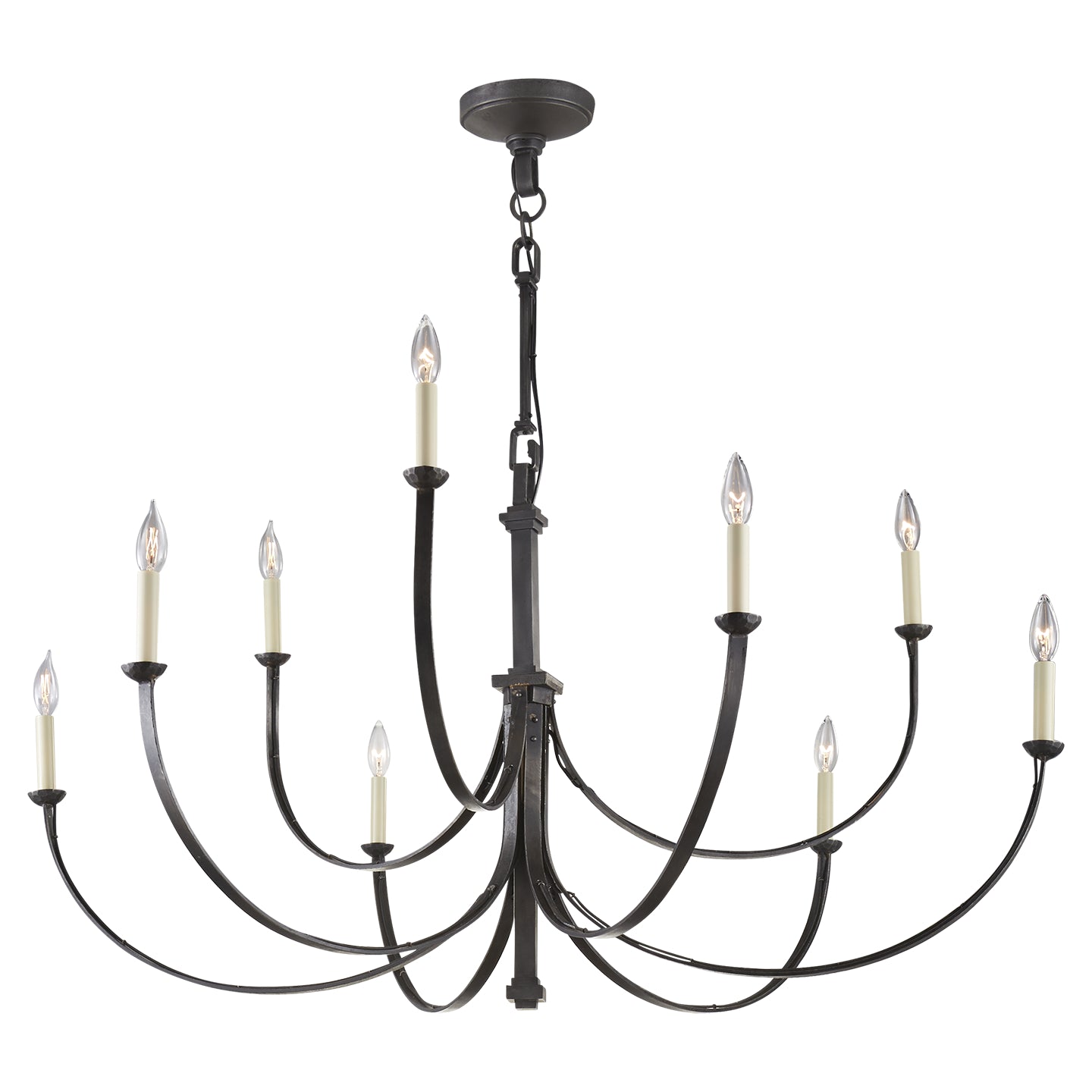 Visual Comfort Signature Canada - SK 5022AI - Nine Light Chandelier - Reims - Aged Iron