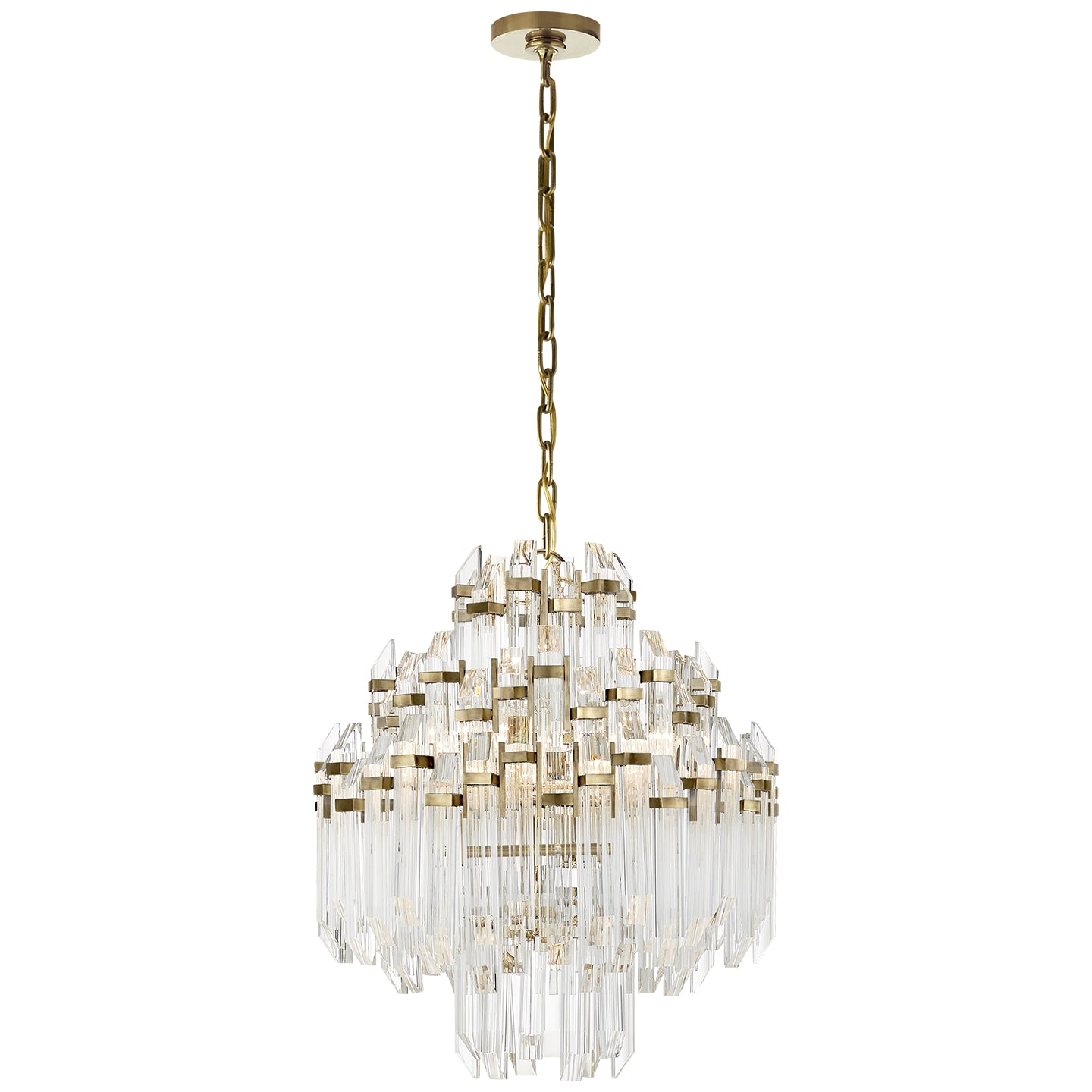Visual Comfort Signature Canada - SK 5424HAB-CA - Six Light Chandelier - Adele - Hand-Rubbed Antique Brass with Clear Acrylic