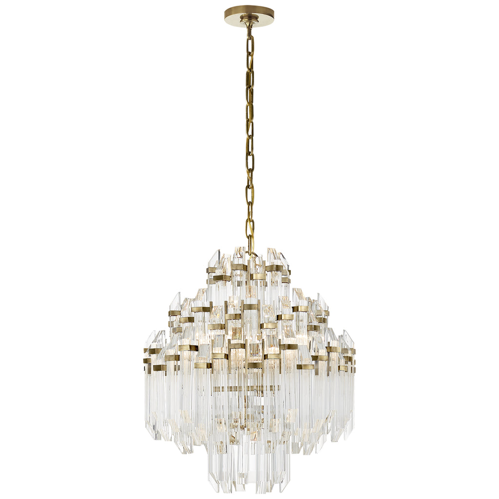 Visual Comfort Signature Canada - SK 5424HAB-CA - Six Light Chandelier - Adele - Hand-Rubbed Antique Brass with Clear Acrylic