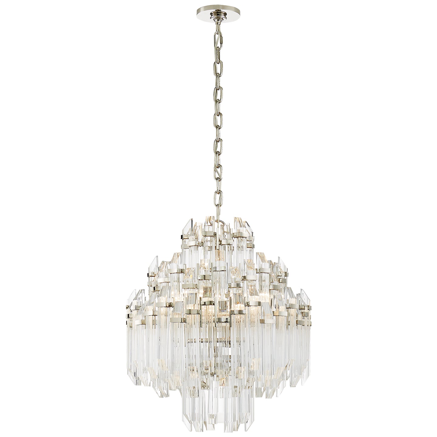 Visual Comfort Signature Canada - SK 5424PN-CA - Six Light Chandelier - Adele - Polished Nickel with Clear Acrylic