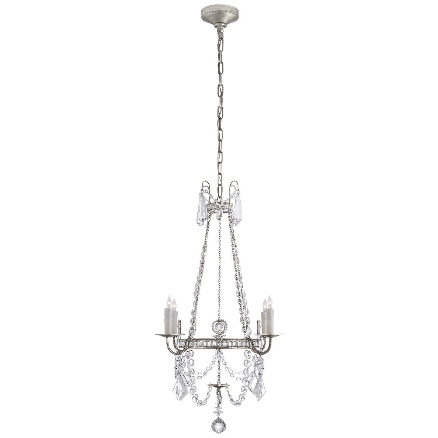Visual Comfort Signature Canada - SP 5030BSL-CG - Four Light Chandelier - Sharon - Burnished Silver Leaf