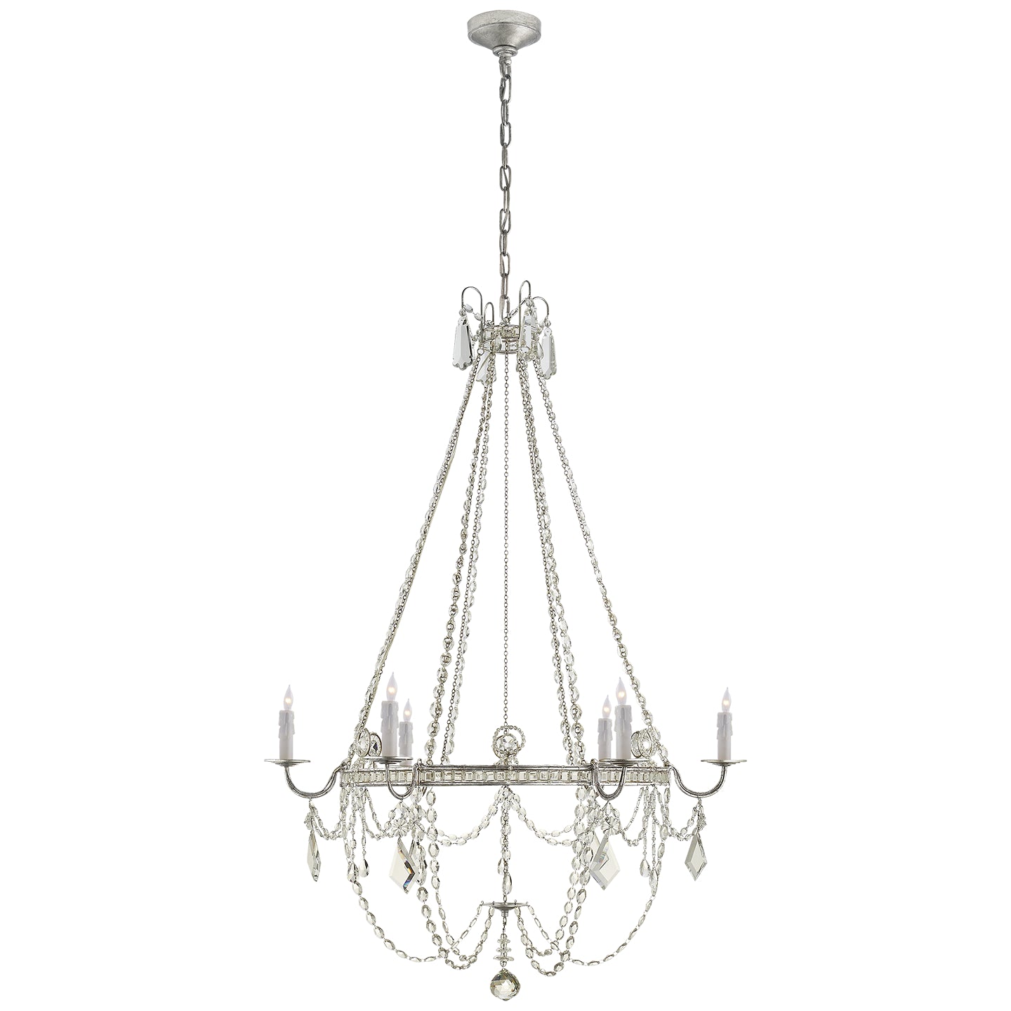 Visual Comfort Signature Canada - SP 5031BSL-CG - Six Light Chandelier - Sharon - Burnished Silver Leaf
