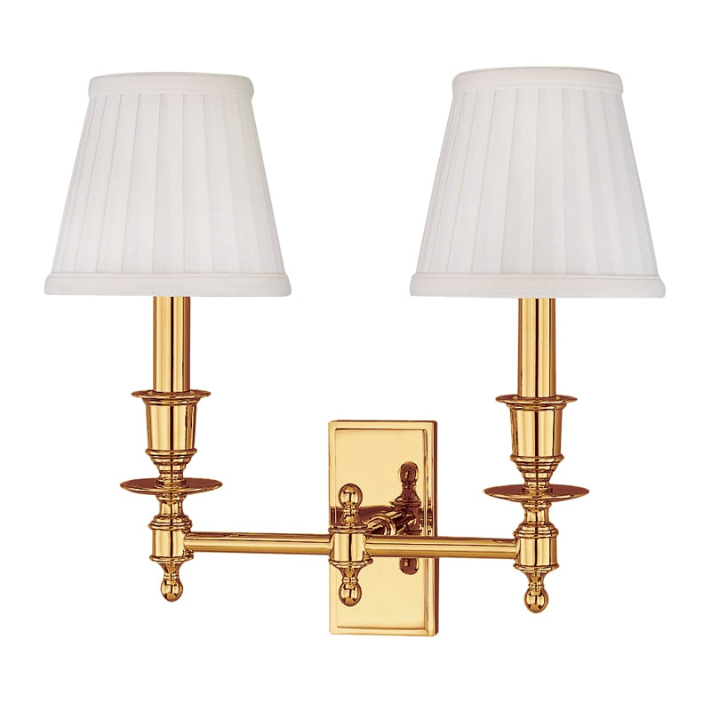 Hudson Valley Canada - 6802-PB - Two Light Wall Sconce - Ludlow - Polished Brass