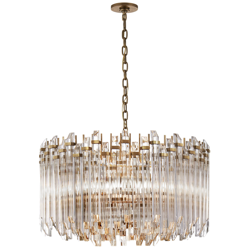 Visual Comfort Signature Canada - SK 5421HAB-CA - Four Light Chandelier - Adele - Hand-Rubbed Antique Brass with Clear Acrylic