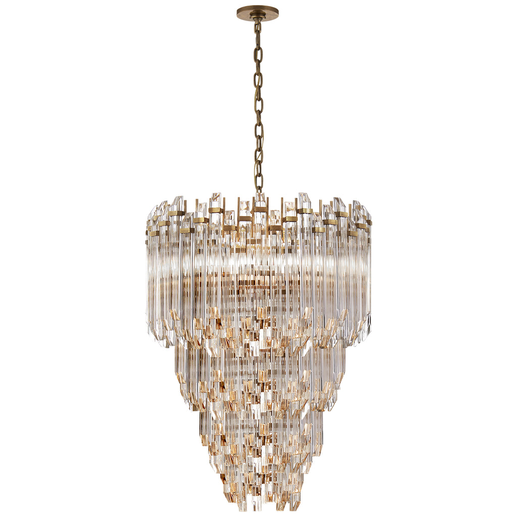 Visual Comfort Signature Canada - SK 5423HAB-CA - 12 Light Chandelier - Adele - Hand-Rubbed Antique Brass with Clear Acrylic