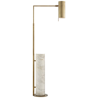 Visual Comfort Signature Canada - KW 1611AB/WM - LED Floor Lamp - Alma - Antique-Burnished Brass and White Marble