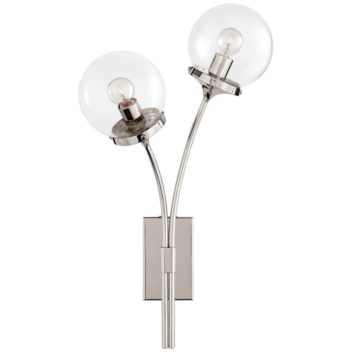 Visual Comfort Signature Canada - KS 2407PN-CG - Two Light Wall Sconce - Prescott - Polished Nickel