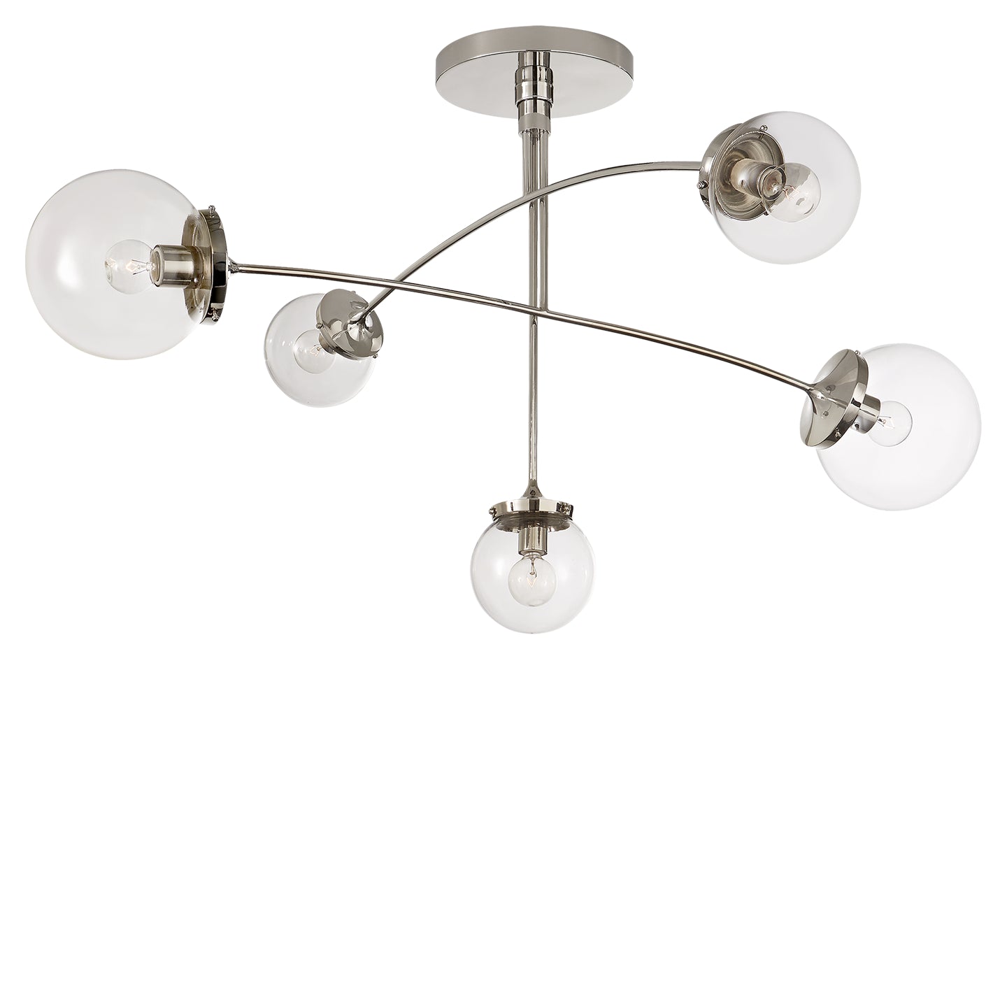 Visual Comfort Signature Canada - KS 5403PN-CG - Five Light Chandelier - Prescott - Polished Nickel