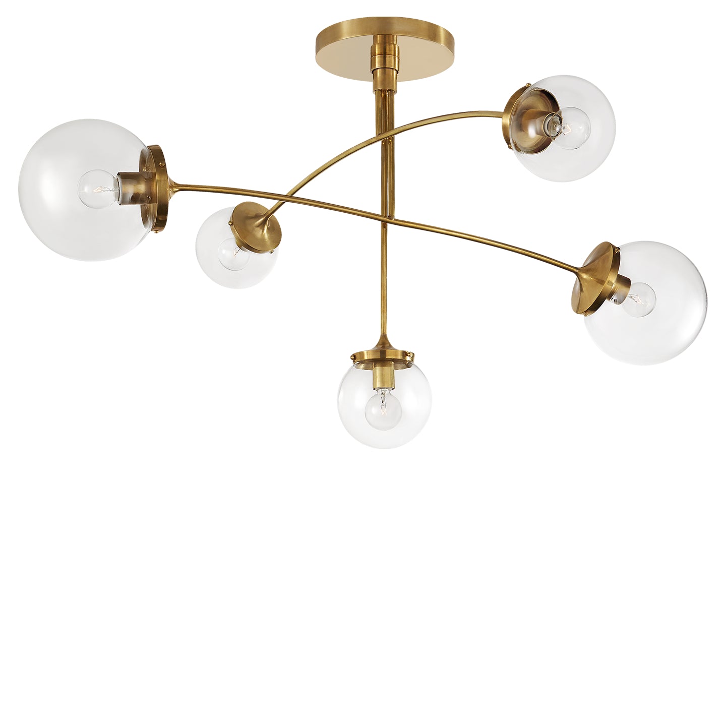 Visual Comfort Signature Canada - KS 5403SB-CG - Five Light Chandelier - Prescott - Soft Brass