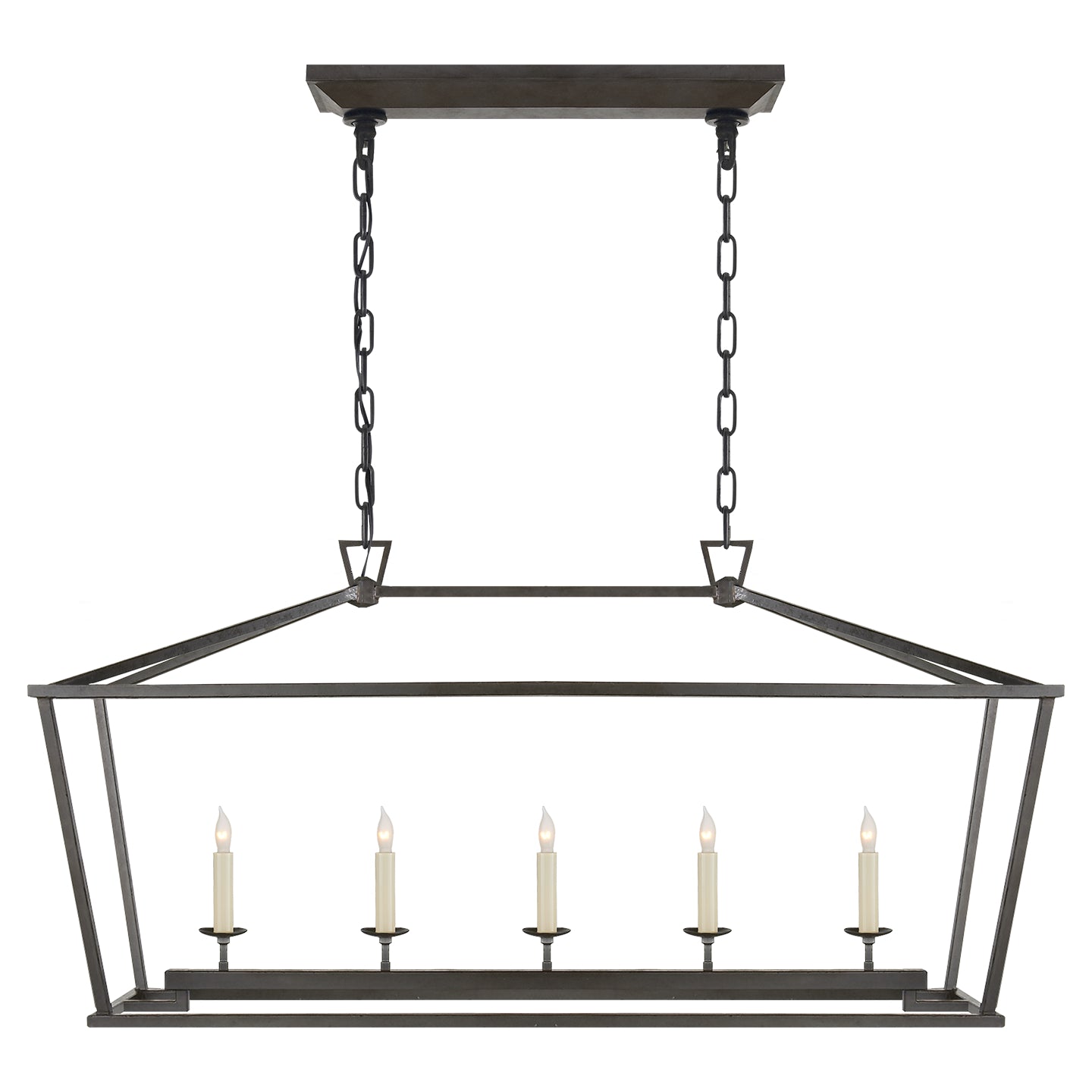 Visual Comfort Signature Canada - CHC 2156AI - Five Light Linear Pendant - Darlana - Aged Iron