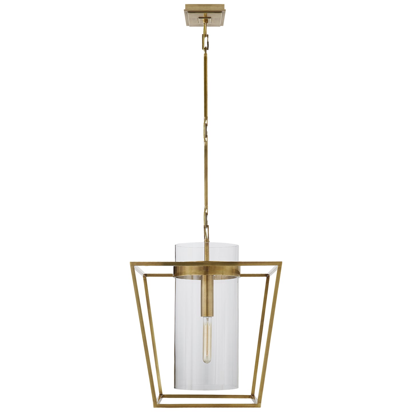 Visual Comfort Signature Canada - S 5167HAB-CG - One Light Lantern - Presidio - Hand-Rubbed Antique Brass
