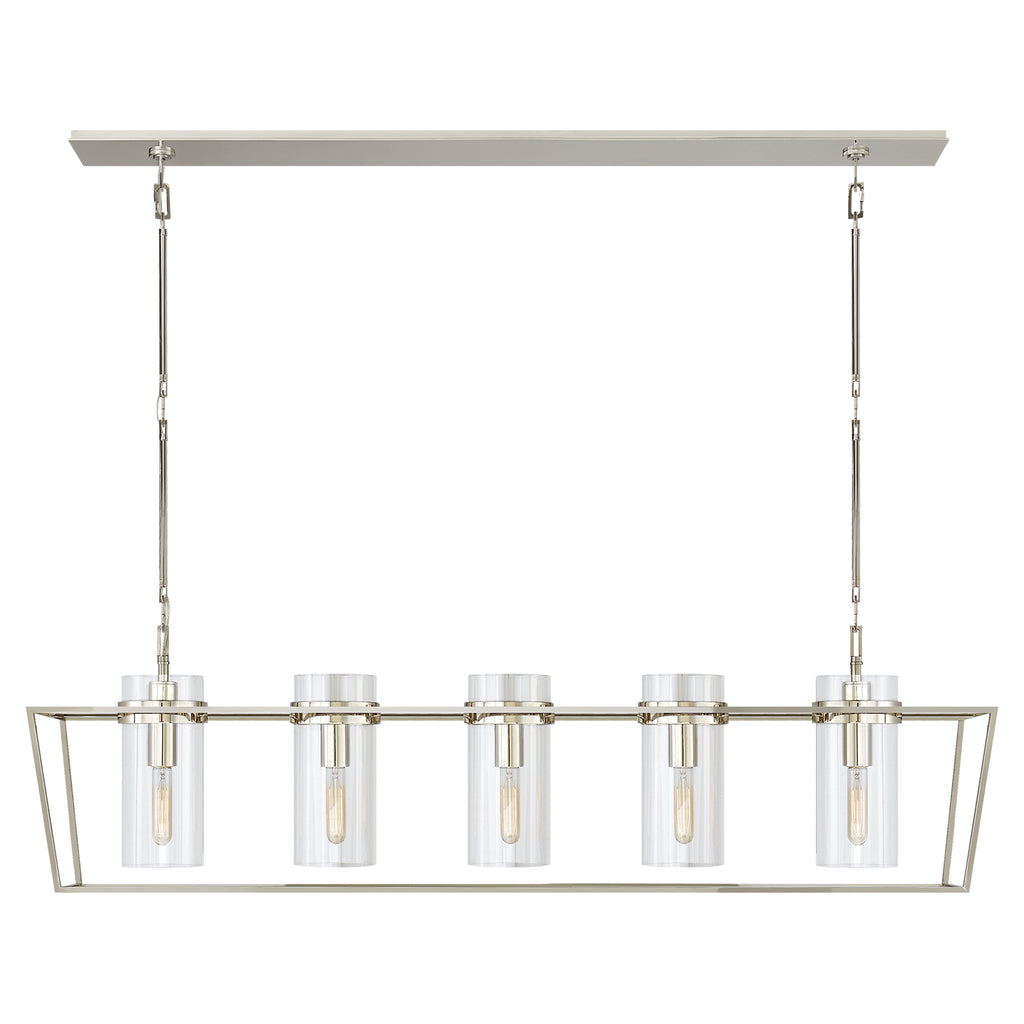 Visual Comfort Signature Canada - S 5177PN-CG - Five Light Linear Pendant - Presidio - Polished Nickel