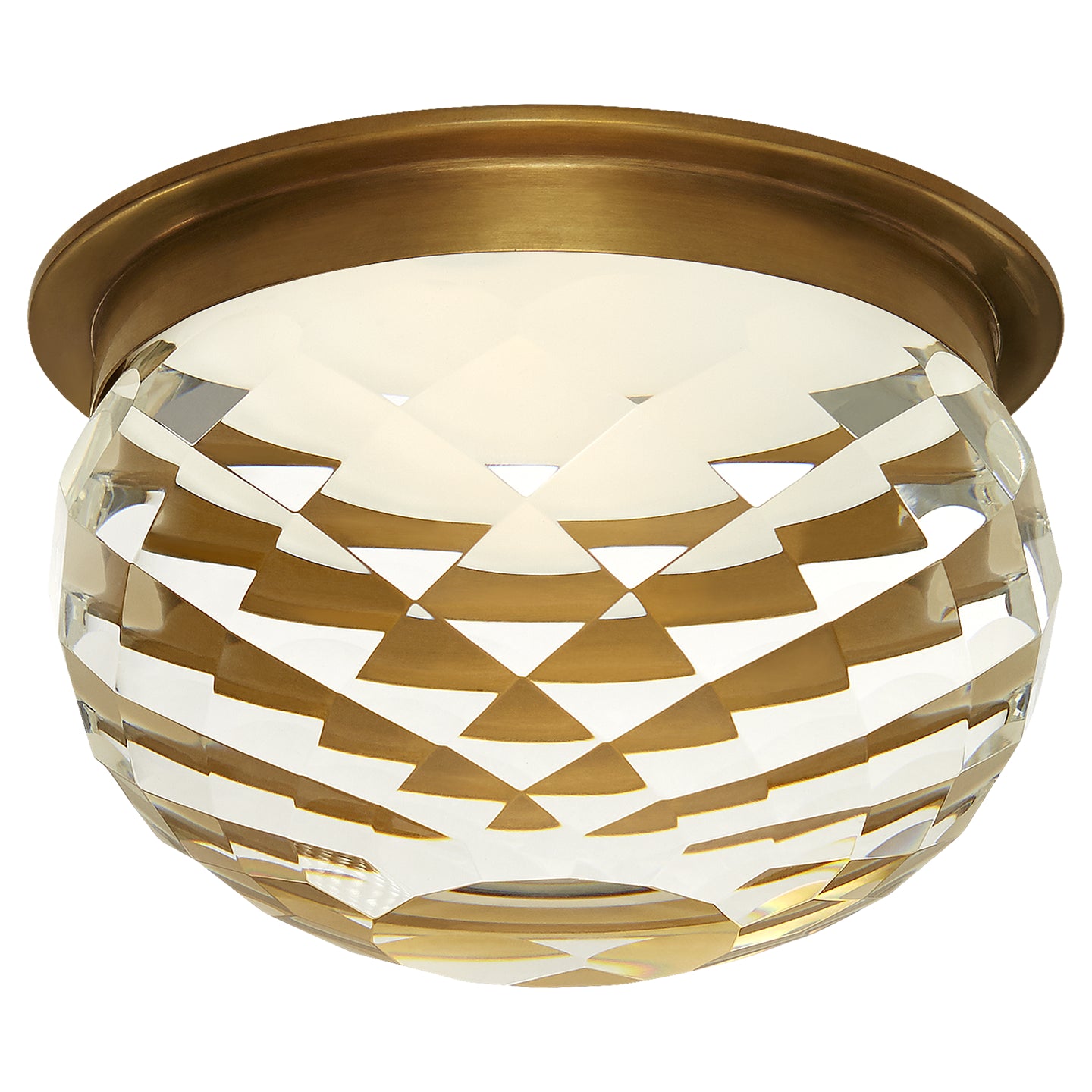 Visual Comfort Signature Canada - S 7000HAB-CG - LED Flush Mount - Hillam - Hand-Rubbed Antique Brass