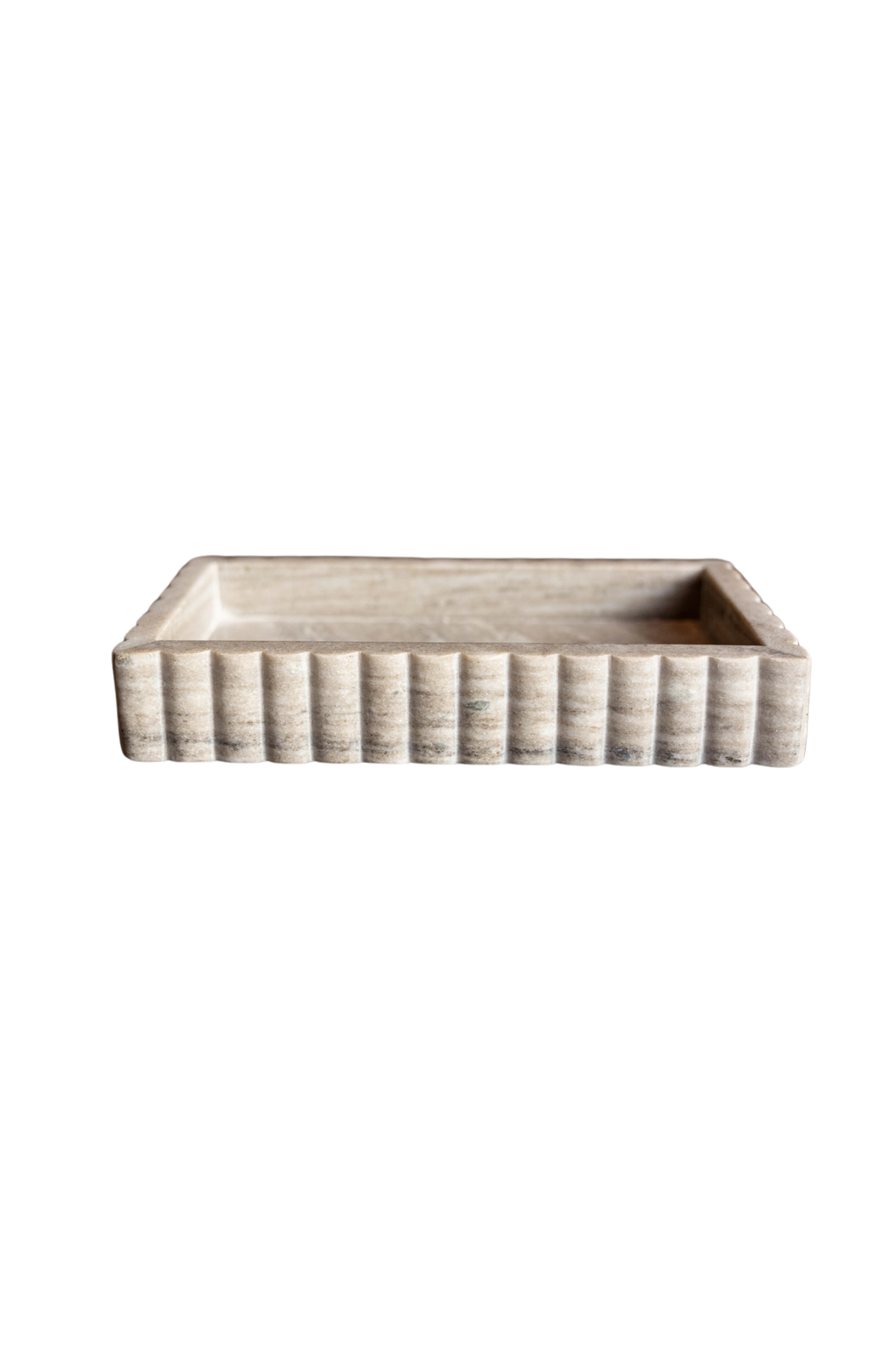Scalloped Marble Fluted Tray