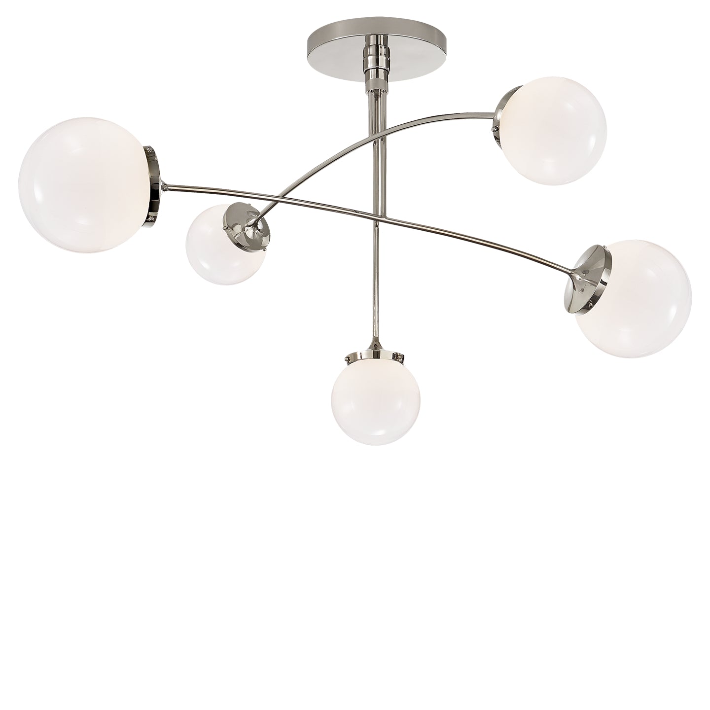 Visual Comfort Signature Canada - KS 5403PN-WG - Five Light Chandelier - Prescott - Polished Nickel