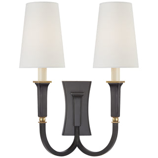 Visual Comfort Signature Canada - TOB 2273BZ/HAB-L - Two Light Wall Sconce - Delphia - Bronze with Antique Brass