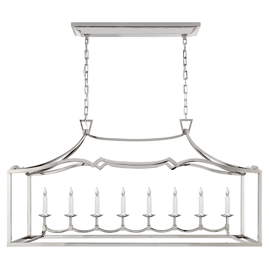 Visual Comfort Signature Canada - CHC 2183PN - Eight Light Linear Pendant - Darlana Fancy - Polished Nickel