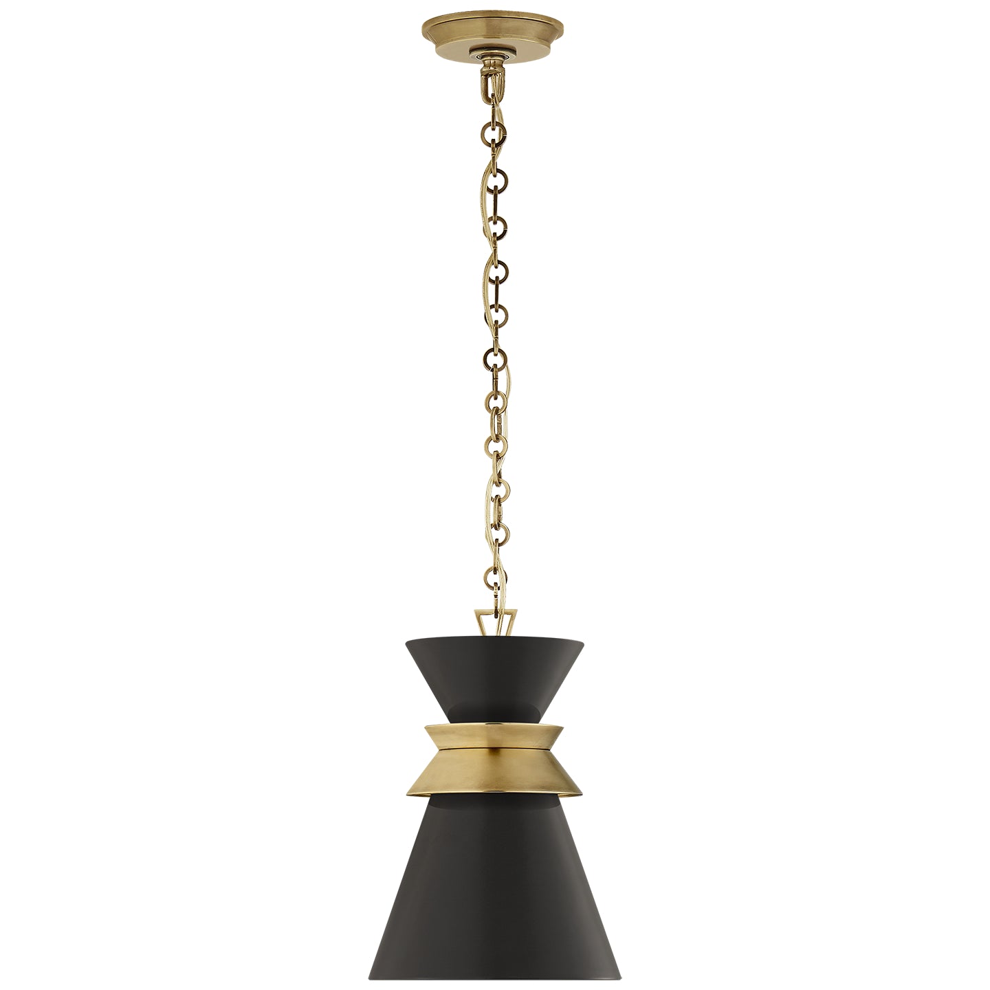 Visual Comfort Signature Canada - CHC 5240AB-BLK - One Light Pendant - Alborg - Antique-Burnished Brass