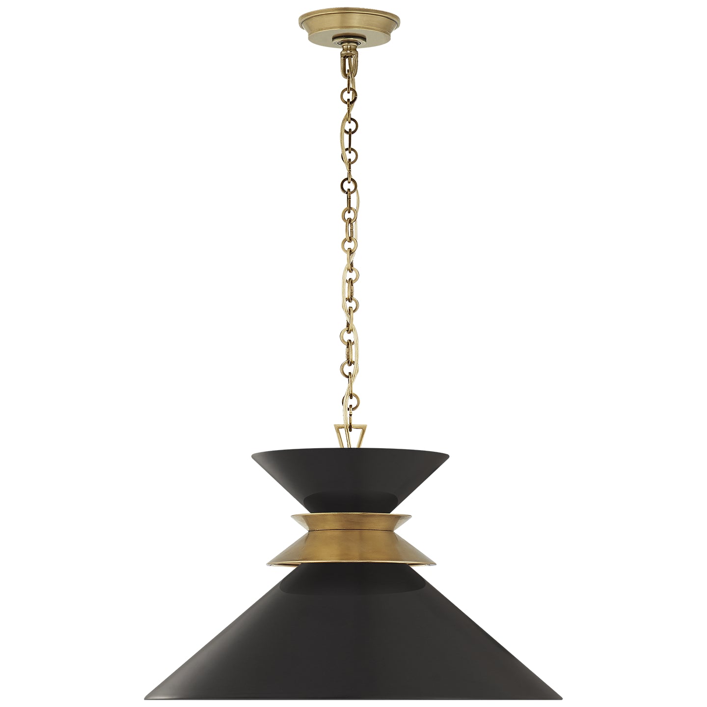 Visual Comfort Signature Canada - CHC 5245AB-BLK - One Light Pendant - Alborg - Antique-Burnished Brass