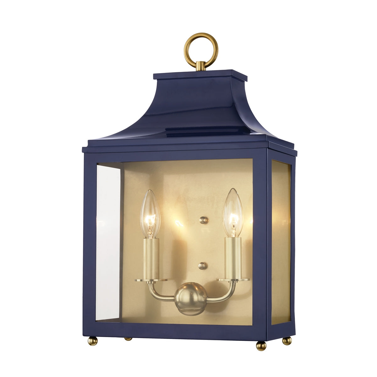 Mitzi Canada - H259102-AGB/NVY - Two Light Wall Sconce - Leigh - Aged Brass/Navy