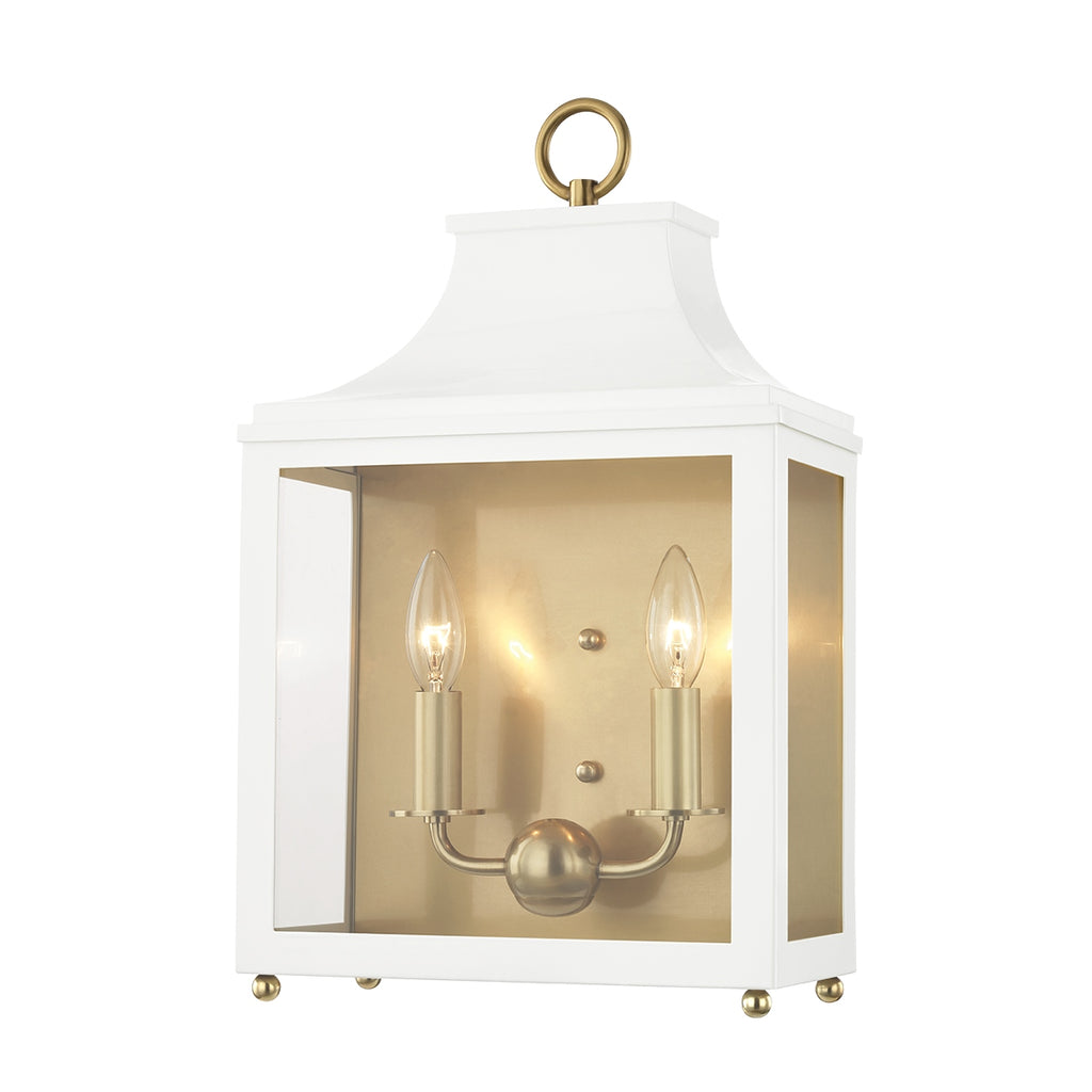 Mitzi Canada - H259102-AGB/WH - Two Light Wall Sconce - Leigh - Aged Brass/Soft Off White