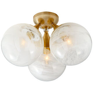 Visual Comfort Signature Canada - ARN 4401HAB-WG - Three Light Flush Mount - Cristol - Hand-Rubbed Antique Brass